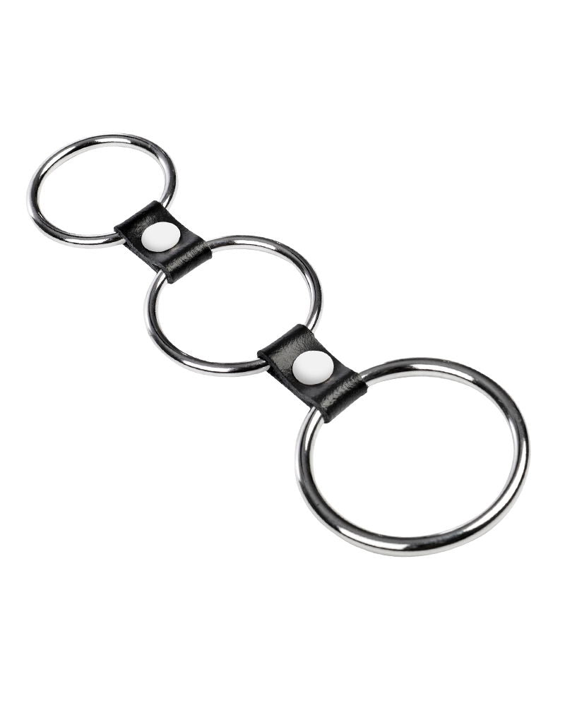 Rimba - Triple Cockring Metaal - Zwart