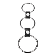Rimba - Triple Cockring Metaal - Zwart