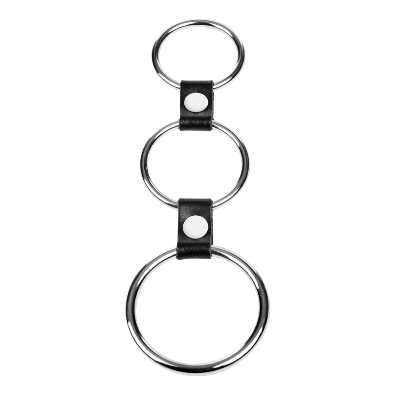 Rimba - Triple Cockring Metaal - Zwart