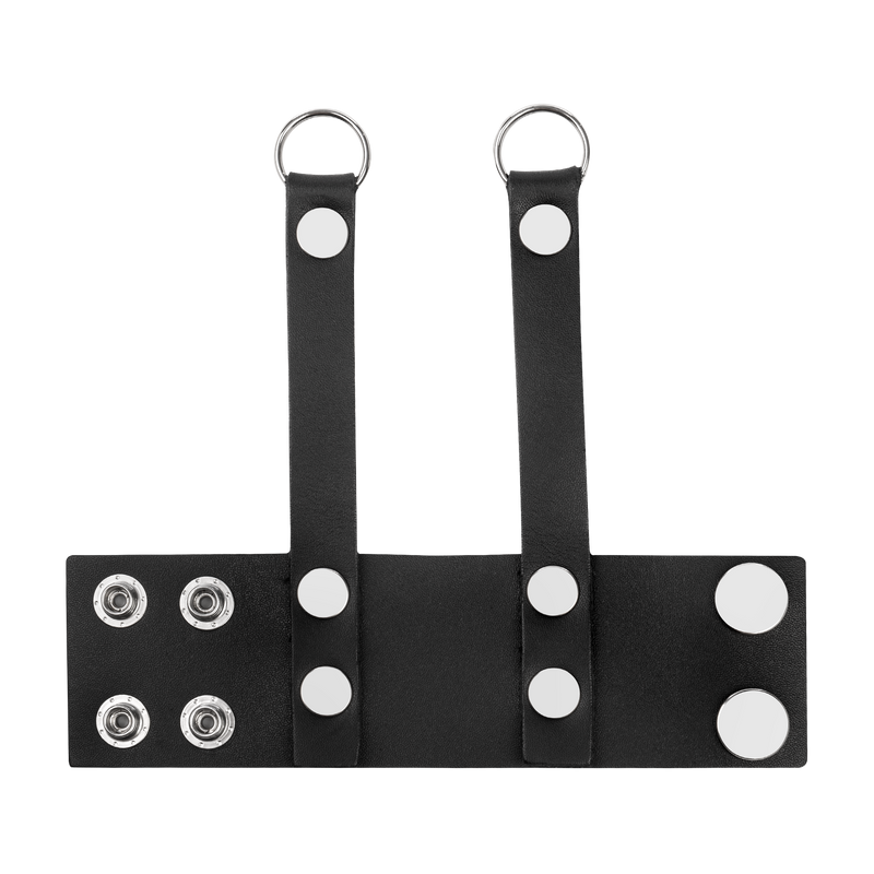 Rimba - Lederen ballstretcher met Riempjes voor Gewichten of Leiband - Zwart