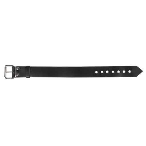Rimba - Lederen Collar met Metalen Gesp - Zwart