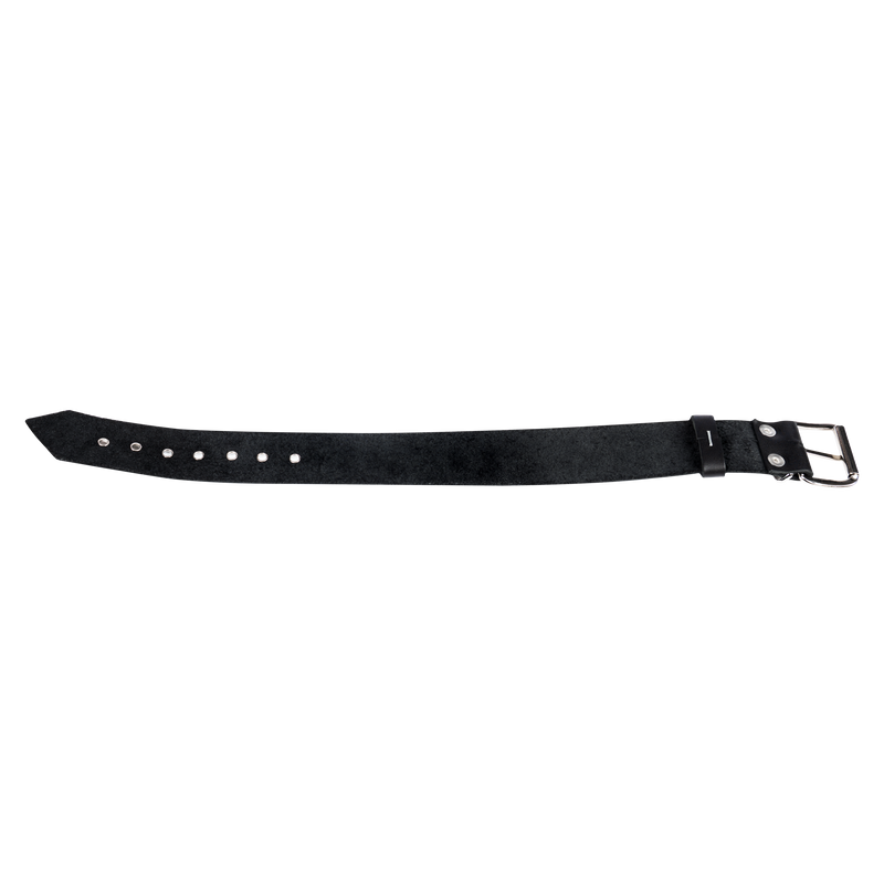 Rimba - Lederen Collar met Metalen Gesp - Zwart