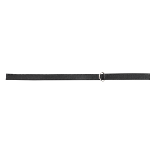 Rimba - Lederen Halsband met Klittenband - Zwart