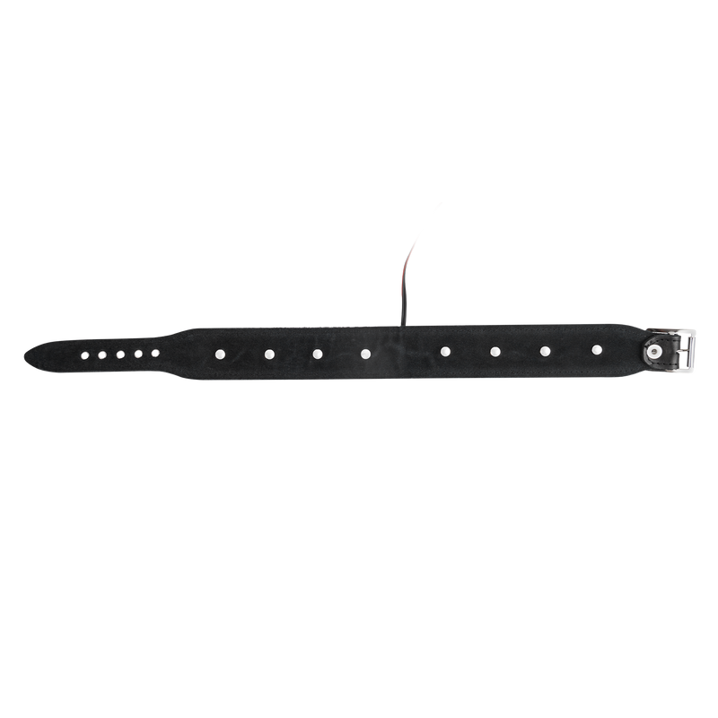 Rimba - Lederen Bipolaire Shock Halsband - Zwart