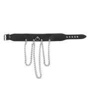 Rimba - Collar met Kettingen - Zwart & Zilver