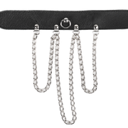 Rimba - Collar met Kettingen - Zwart & Zilver