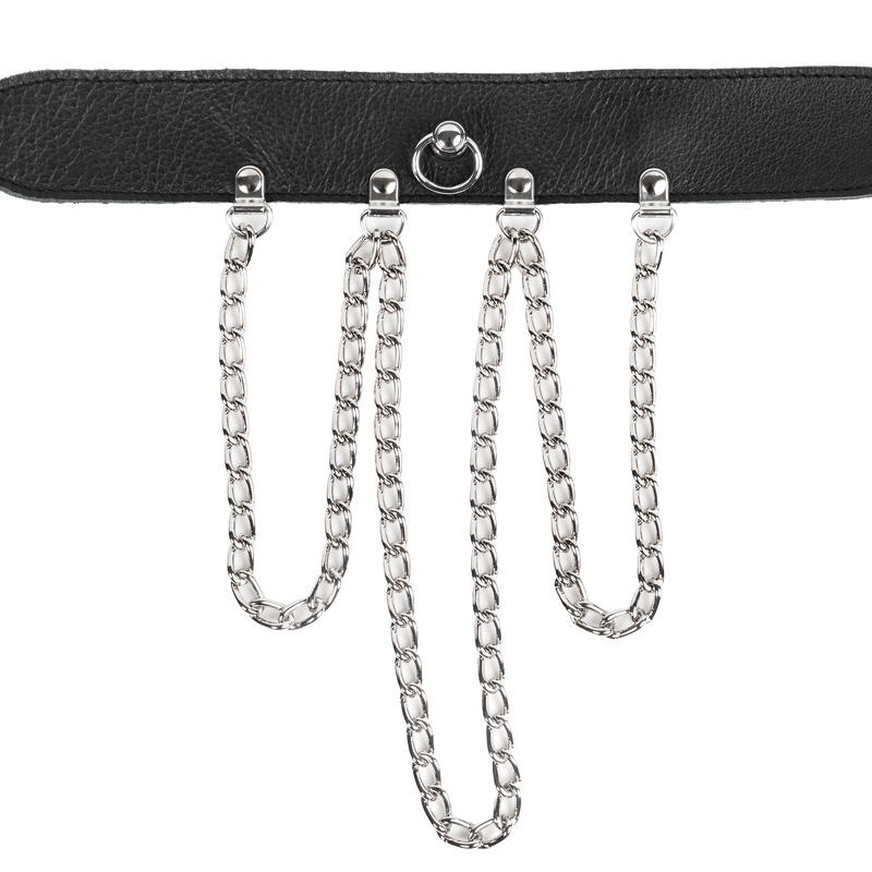 Rimba - Collar met Kettingen - Zwart & Zilver