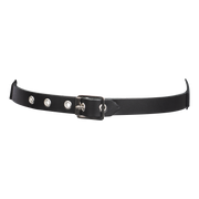 Rimba - Lederen Masker met Kettingdecoratie - Zwart & Zilver