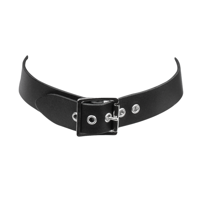 Rimba - Lederen Hoofdharnas met Collar en Neushaak - Zwart