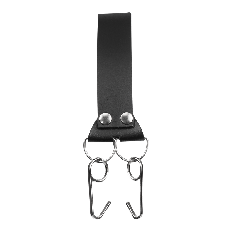 Rimba - Lederen Hoofdharnas met Collar en Neushaak - Zwart