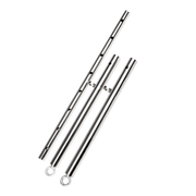 Rimba - Verstelbare Spreidstang met Halsband en Handboeien - Zwart/Zilver