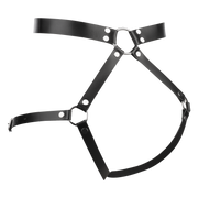 Rimba - Lederen Bondage Taille Harnas - Zwart