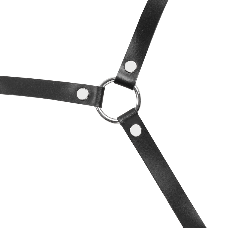 Rimba - Lederen Body Harnas - Zwart