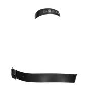 Rimba - Lederen Dames Borstharnas met Halsband - Zwart-Erotiekvoordeel.nl