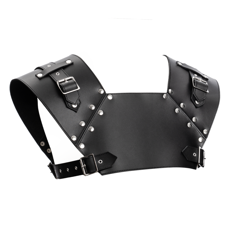 Rimba - Lederen Gladiator Borstharnas - Zwart