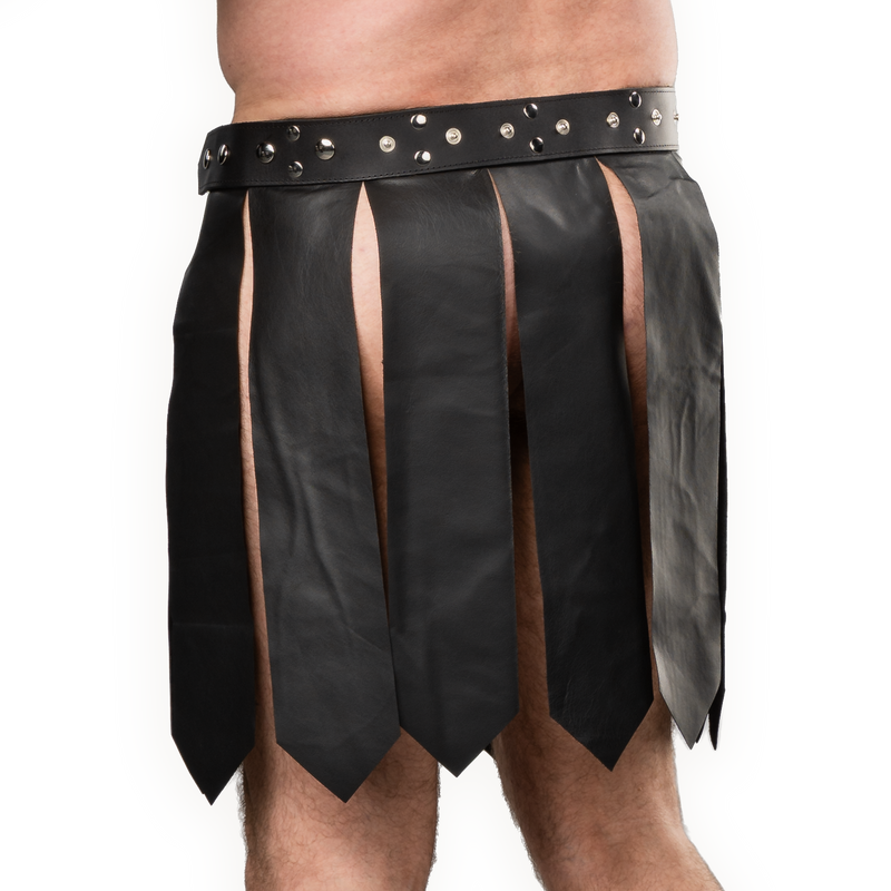 Rimba - Lederen Gladiator Herenrok - Zwart