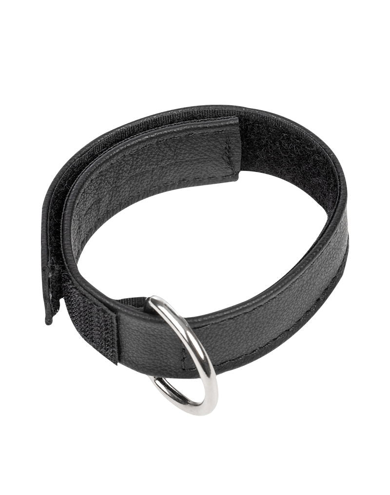 Rimba - Leren Cockstrap met Klittenband - Zwart