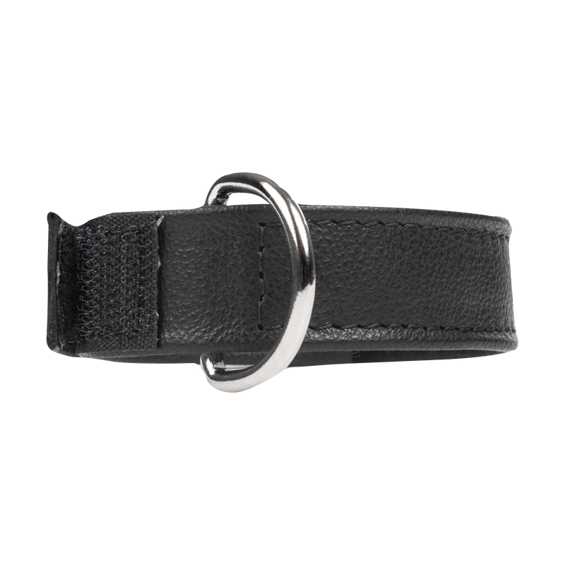 Rimba - Leren Cockstrap met Klittenband - Zwart