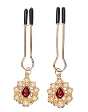 Rimba - Tepelklemmen met Strass Hanger - Goud