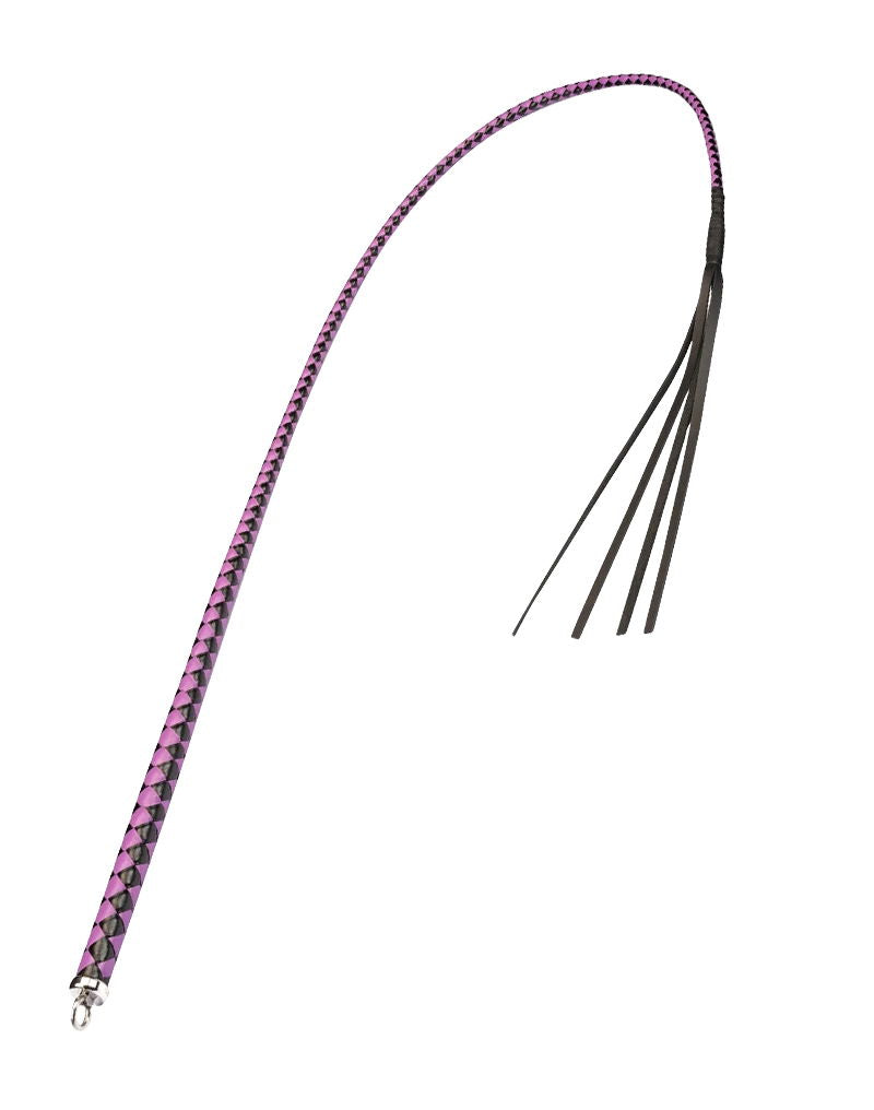 RISE - BDSM Zweep - Feather Hard Single Tail - Zwart/Paars