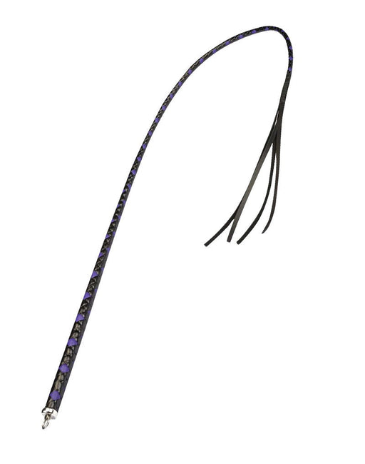 RISE - BDSM Zweep - Feather Hard Single Tail - Zwart/Blauw