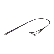 RISE - BDSM Zweep - Feather Hard Single Tail - Zwart/Blauw