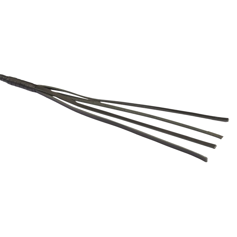 RISE - BDSM Zweep - Feather Hard Single Tail - Zwart/Blauw