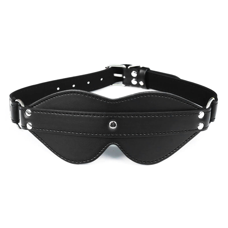Smart Moves - Blinddoek met Decoratief Riempje - PU Leer - Zwart-Erotiekvoordeel.nl