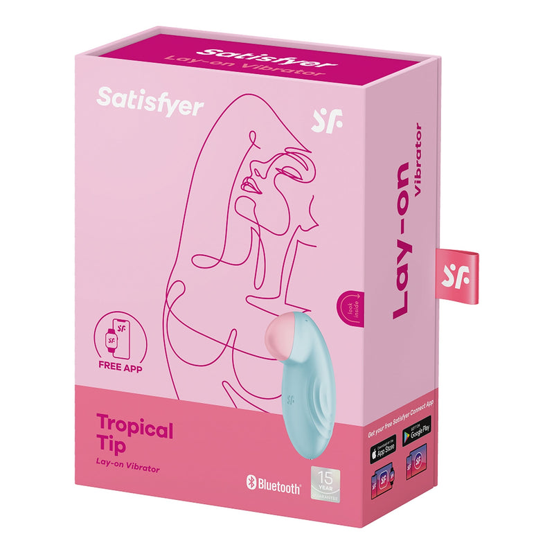 Satisfyer - Tropical Tip - Clitoris Vibrator - App Control - Lichtblauw-Erotiekvoordeel.nl