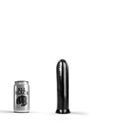 All Black Dildo 19 cm – Glad PVC met Zuignap – Zwart