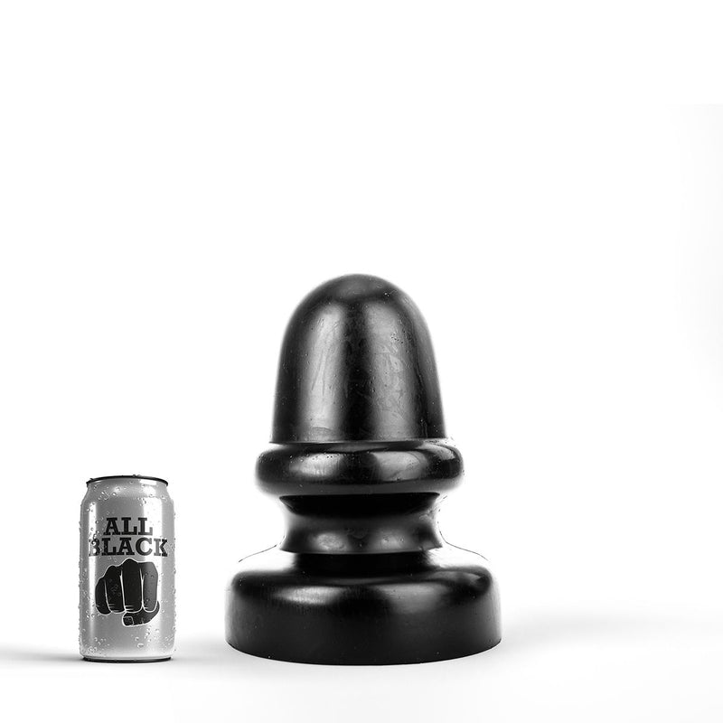 All Black - Buttplug - Met stimulerende ribbel 23 x 13.5 cm - Zwart