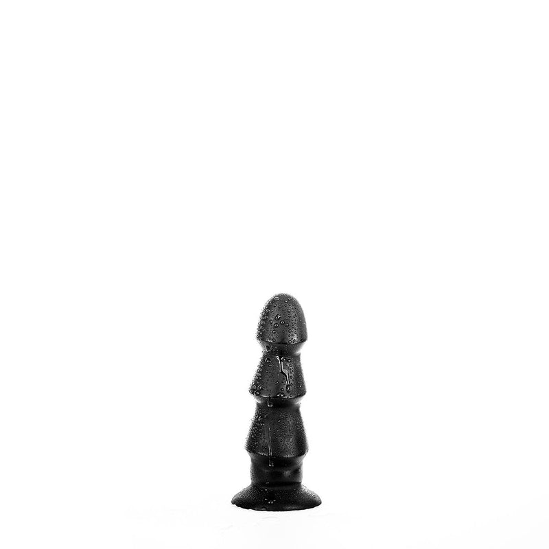 All Black - Anaal Dildo Met 3 Dikke Ribbels - 17 x 5 cm - Zwart