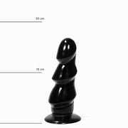 All Black - Anaal Dildo Met 3 Dikke Ribbels - 17 x 5 cm - Zwart