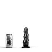 All Black - Anaal Dildo Met 3 Dikke Ribbels - 17 x 5 cm - Zwart