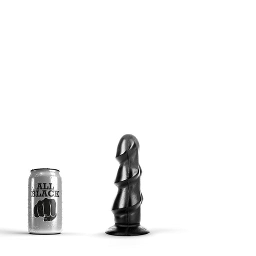 All Black - Anaal Dildo Met 3 Dikke Ribbels - 17 x 5 cm - Zwart