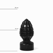All Black - Granaat Buttplug - 15 x 6 cm - Zwart