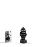 All Black - Granaat Buttplug - 15 x 6 cm - Zwart
