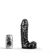 All Black - Klassieke Dildo - 24,5 x 6 cm - Zwart