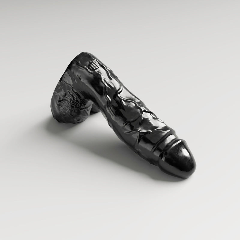 All Black Steroïd - Racket - Dildo - 34 x 9,7 cm - Zwart