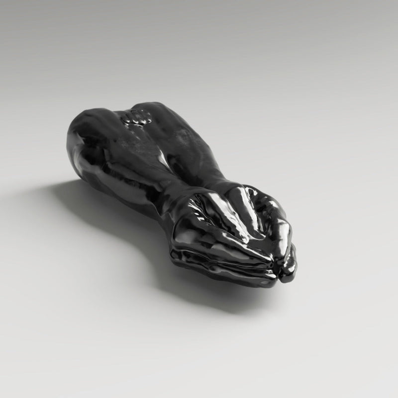 All Black Steroïd - The Diver - Dildo - 34,5 x 11,5 cm - Zwart