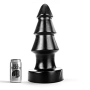 All Black - XXL Buttplug Met Ribbels - 40 cm - Zwart