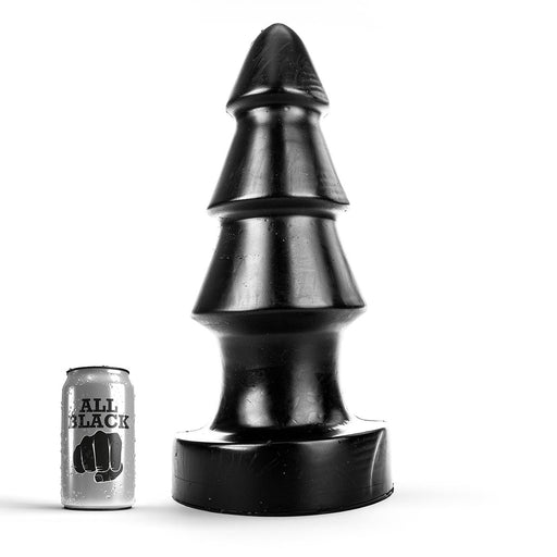 All Black - XXL Buttplug Met Ribbels - 40 cm - Zwart