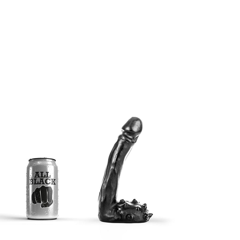 All Black - Klassieke Dildo - 15 x 2,5 cm - Zwart
