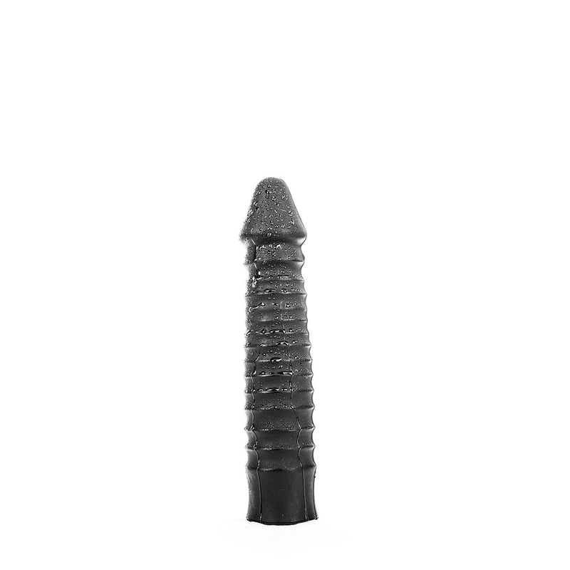 All Black - Anaal Dildo Met Ribbels - 26 x 5 cm - Zwart