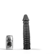 All Black - Anaal Dildo Met Ribbels - 26 x 5 cm - Zwart