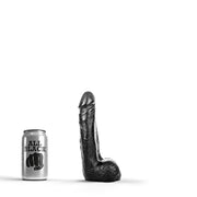 All Black - Dildo Met Balzak - 20 x 4,5 cm - Zwart
