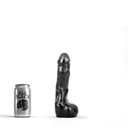 All Black - Dildo Met Balzak - 22 x 5 cm - Zwart