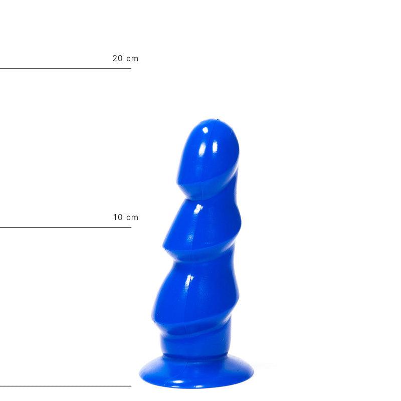 All Blue - Anaal Dildo Met 3 Dikke Ribbels - 17 x 5 cm - Blauw