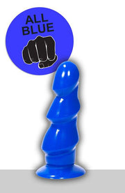 All Blue - Anaal Dildo Met 3 Dikke Ribbels - 17 x 5 cm - Blauw