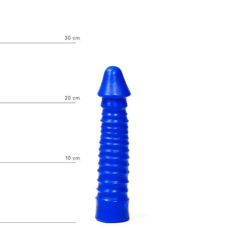 All Blue - Anaal Dildo Met Ribbels - 26 x 5 cm - Blauw